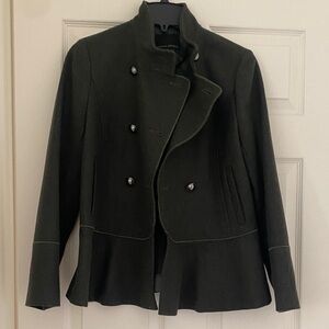 Banana Republic Women's Green Double-Breasted Jacket size S